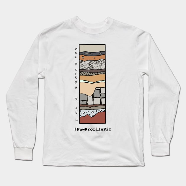 Archaeological Profile (The Dirt Podcast Original Design) Long Sleeve T-Shirt by Archaeology Podcast Network